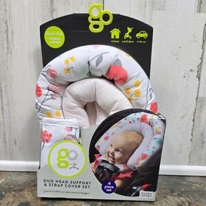 New Go by goldbug duo floral head support and strap set 4 peice set